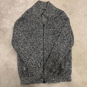 Men's Black and Gray Sweater